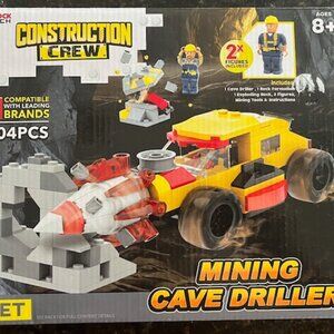 Block Tech Construction Crew Mining Cave Driller, 204 pcs, new unopened